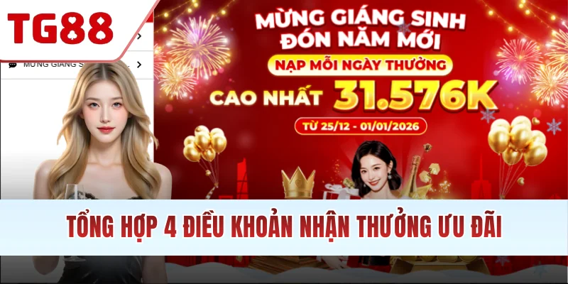 Tổng hợp 4 điều khoản nhận thưởng ưu đãi