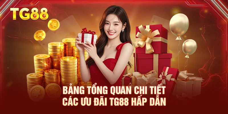 Bảng tổng quan chi tiết các ưu đãi TG88 hấp dẫn